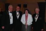 President Ron Whitaker with speaker Theresa Coffey MP and Woodbridge mayor Charles Notcutt OBE